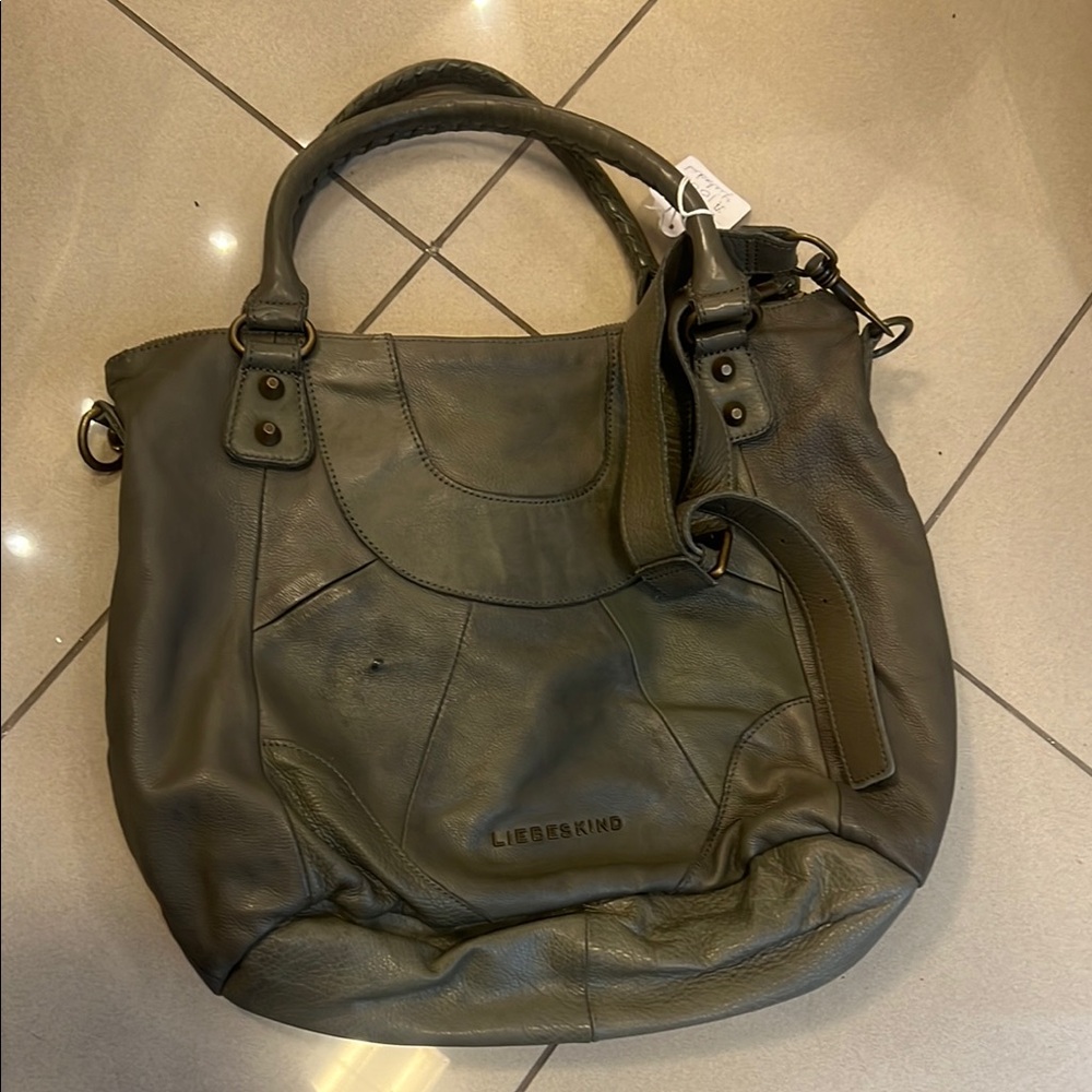 Liebeskind Olive Leather Tote Bag